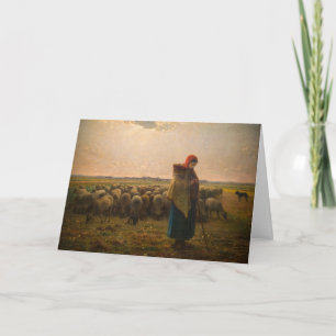 Jean-Francois Millet - Hirdess and Flock 1863 Karte