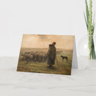Jean-Francois Millet - Hirdess and Flock 1865 Karte