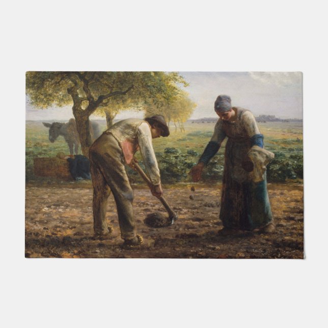 Jean-Francois Millet - Kartoffelpflanzer Fußmatte (Vorderseite)