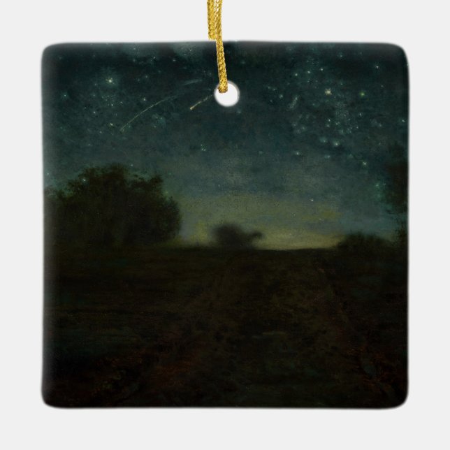 Jean-Francois Millet - Starry Night Keramikornament (Vorderseite)