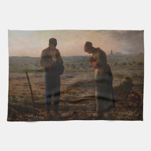Jean-Francois Millet - The Angelus Geschirrtuch (Horizontal)