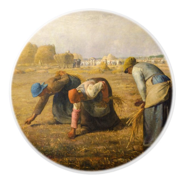 Jean-Francois Millet - The Gleaners Keramikknauf (Vorderseite)