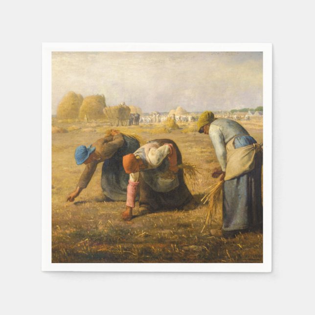 Jean-Francois Millet - The Gleaners Serviette (Vorderseite)