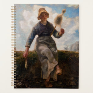 Jean-Francois Millet - The Spinner Girl Planer