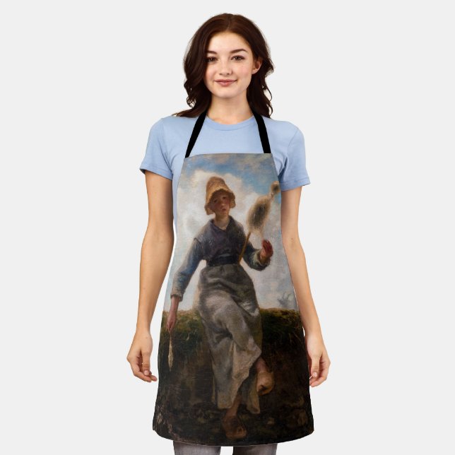 Jean-Francois Millet - The Spinner Girl Schürze (Getragen)