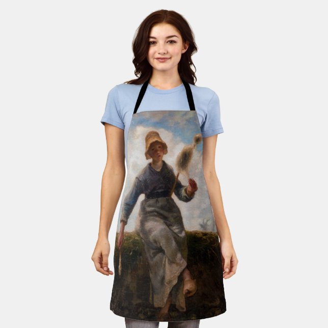 Jean-Francois Millet - The Spinner Girl Schürze (Getragen)