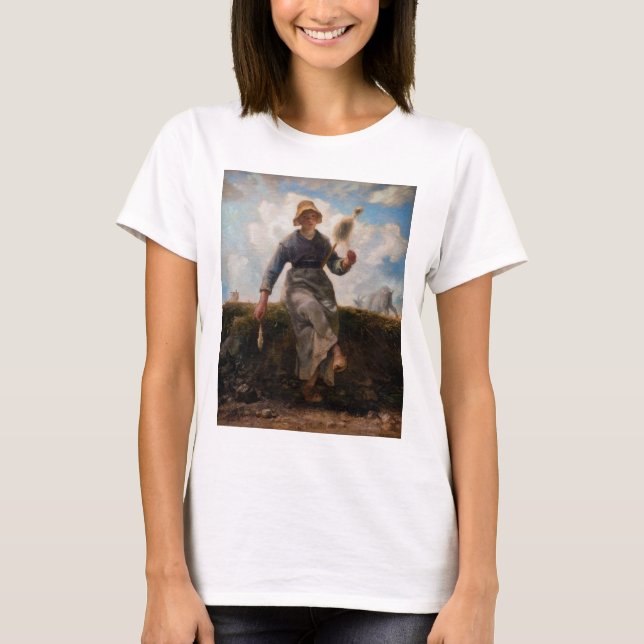 Jean-Francois Millet - The Spinner Girl T-Shirt (Vorderseite)