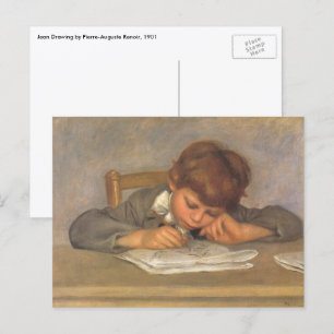 Jean gezeichnet von Pierre Renoir, Vintage Fine Ar Postkarte