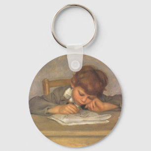 Jean gezeichnet von Pierre Renoir, Vintage Fine Ar Schlüsselanhänger