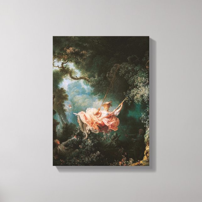 Jean-Honor Fragonard Der Schwung Leinwanddruck (Vorderseite)