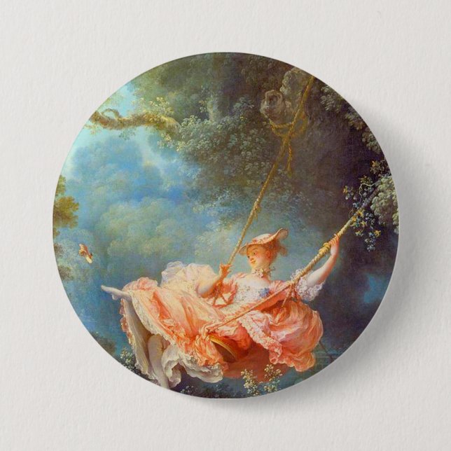Jean Honore Fragonard Der Schwung Button (Vorderseite)