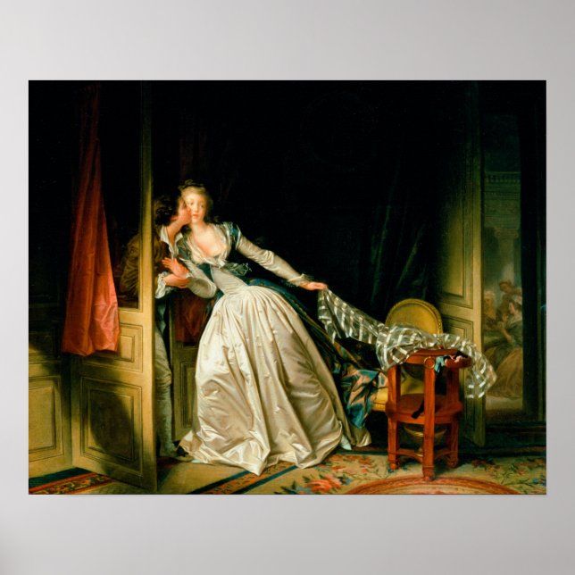 Jean-Honore Fragonard: Der Stolen Kiss Poster (Vorne)