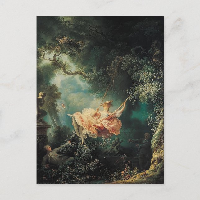 Jean-Honore Fragonard - Die Swing Postkarte (Vorderseite)