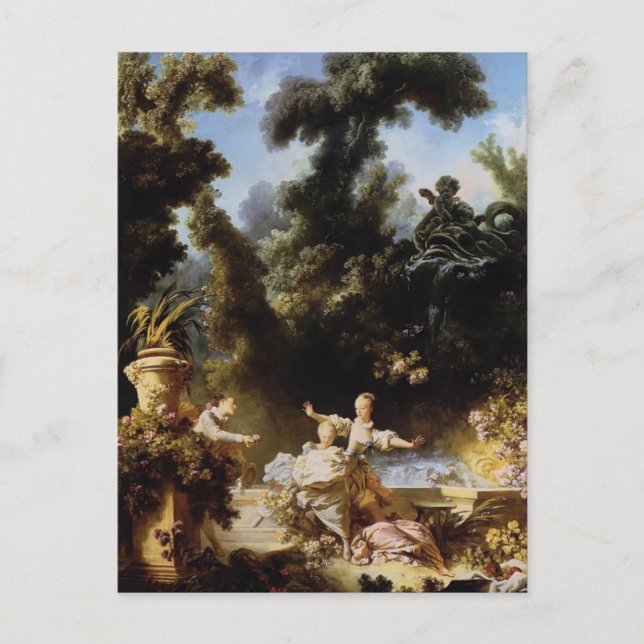 Jean-Honore Fragonard - Fortschritte bei der Verfo Postkarte (Vorderseite)