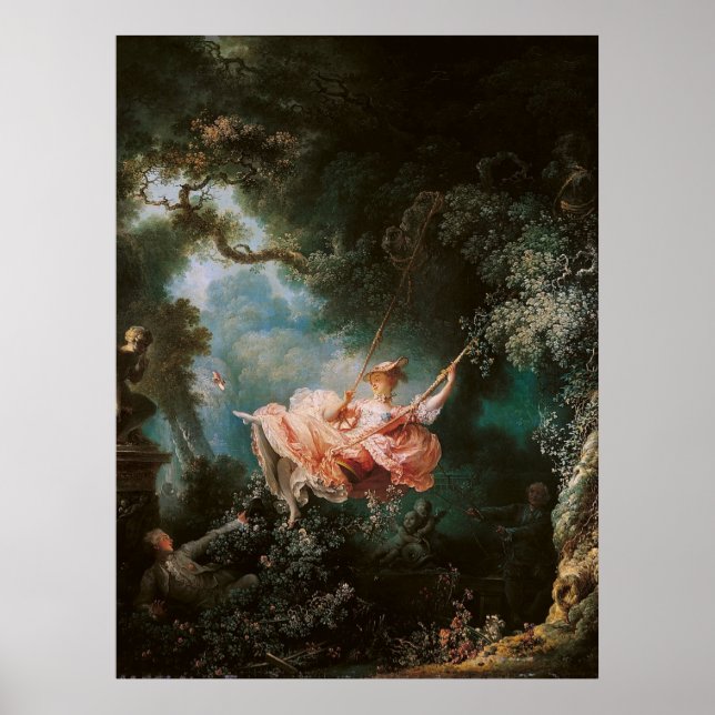 Jean-Honoré Fragonards Schwung Poster (Vorne)