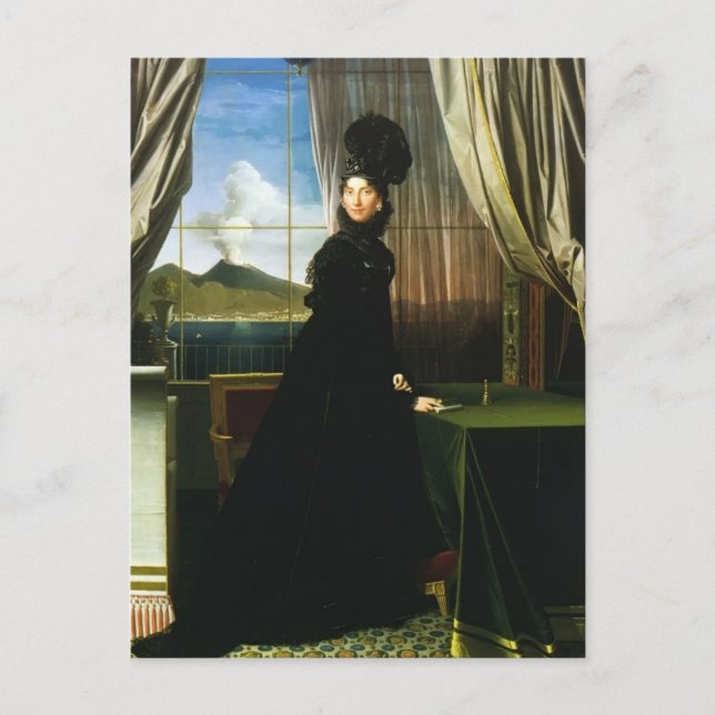 Jean Ingres- Caroline Murat, Königin von Neapel Postkarte (Vorderseite)