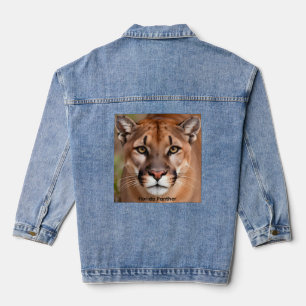 Jean-Jacke mit Bild einer Floridapanther Jeansjacke