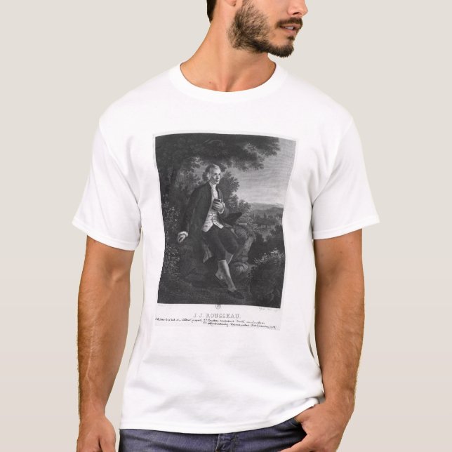 Jean-Jacques Rousseau, der 'Emile verfasst T-Shirt (Vorderseite)