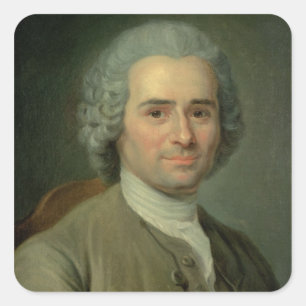 Jean-Jacques Rousseau Quadratischer Aufkleber