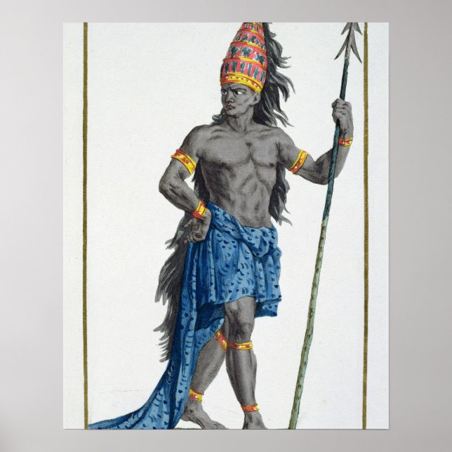 Jean, König des Kongo, graviert von Pierre Duflos Poster (Vorne)