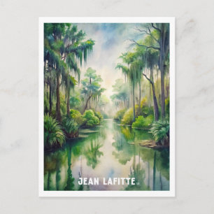 Jean Lafitte Park Wasserfarben Malerei Postcard Postkarte