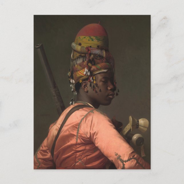 Jean-Leon Gerome Black Bashi-Bazouk circa 1869 Postkarte (Vorderseite)