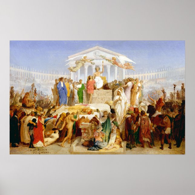 Jean-Léon Gérôme Das Zeitalter des Augustus Poster (Vorne)