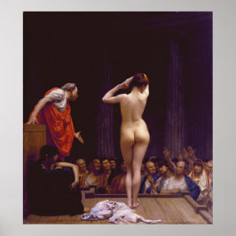 Jean Leon Gerome Selling Slaves in Rom Poster
