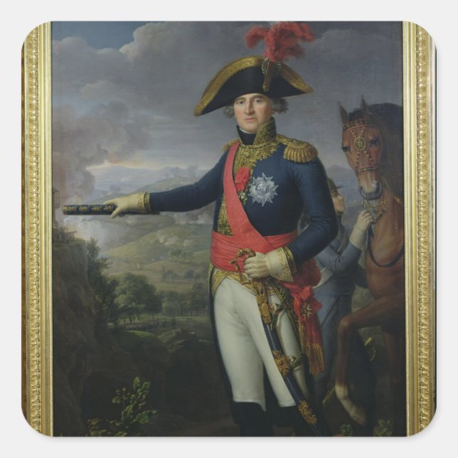 Jean Mathieu Philibert Serurier Comte d'Empire Quadratischer Aufkleber (Vorderseite)
