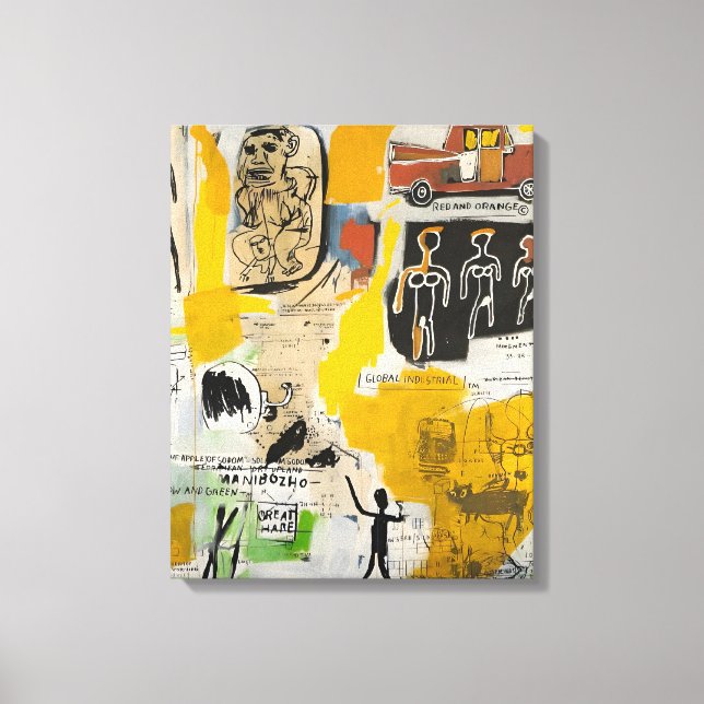 Jean Michel Basquiat Kunst Leinwanddruck (Vorderseite)