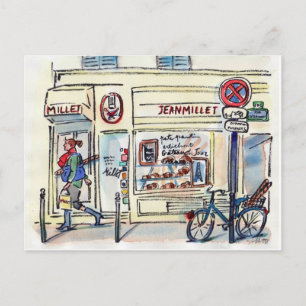 Jean Millet Patisserie Paris von Carol Gillott Postkarte
