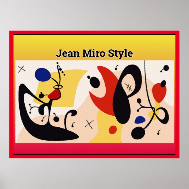 Jean Miro Style Poster (Vorne)