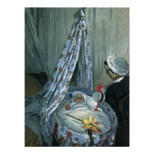 Jean Monet in seiner Wiege durch Claude Monet Poster