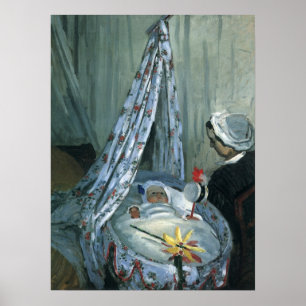 Jean Monet von Claude Monet in Seiner Wiege Poster