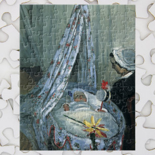 Jean Monet von Claude Monet in Seiner Wiege Puzzle