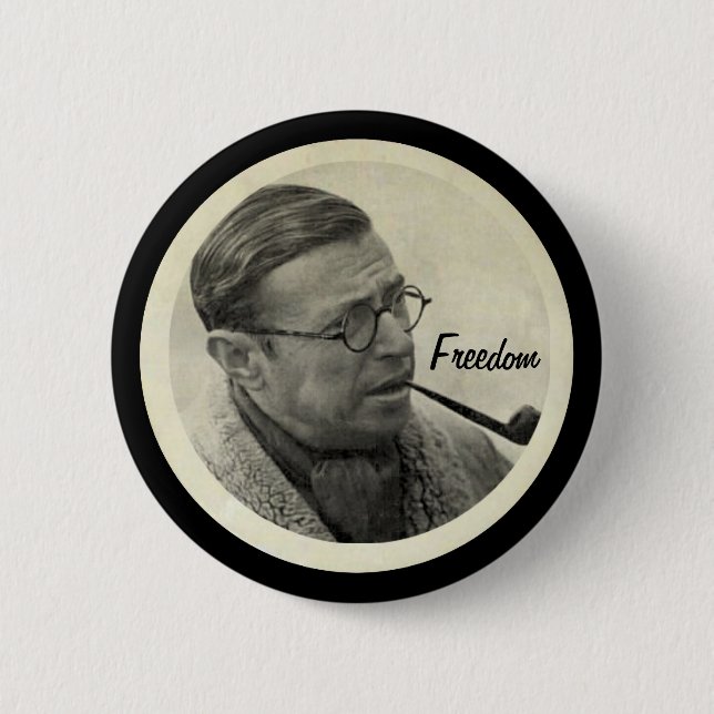 Jean-Paul Sartre Button (Vorderseite)