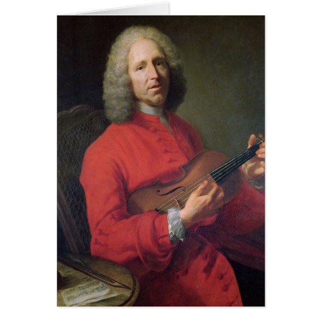 Jean-Philippe Rameau mit einer Violine (Vorne)