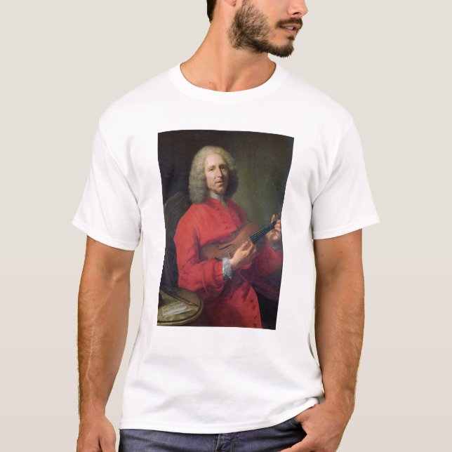 Jean-Philippe Rameau mit einer Violine T-Shirt (Vorderseite)