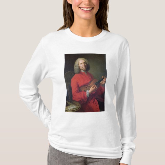Jean-Philippe Rameau mit einer Violine T-Shirt (Vorderseite)