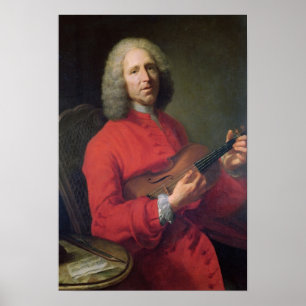 Jean-Philippe Rameau mit Violine Poster