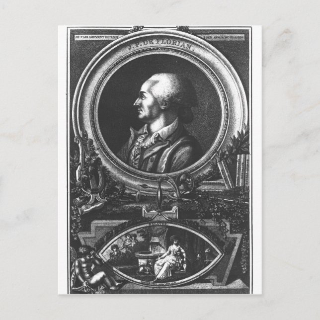 Jean-Pierre Claris de Florian Postkarte (Vorderseite)