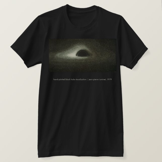 Jean-Pierre Luminet's Black Hole (1979) T-Shirt (Design vorne)