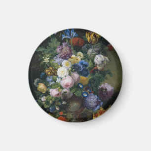 Jean-Pierre-Xavier Bidauld still life with Tulips Magnet