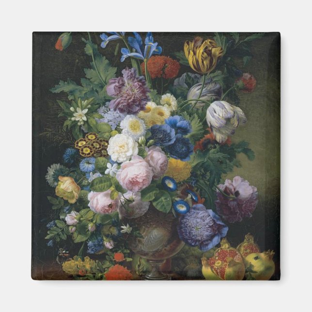 Jean-Pierre-Xavier Bidauld still life with Tulips Magnet (Vorne)