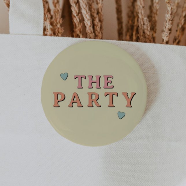 JEAN Retro 70's The Party Bachelorette Group Button (Von Creator hochgeladen)