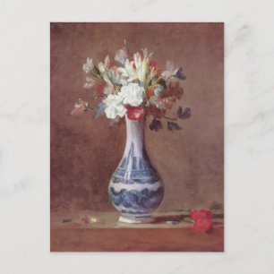 Jean Simeon Chardin - Stillleben, Blume in einer V Postkarte