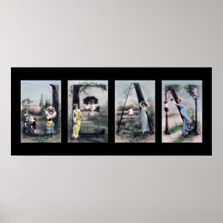 JEAN Vintag Alphabet Letter Name Art Poster