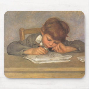 Jean Zeichnend von Pierre Renoir, Vintage Kunst Mousepad