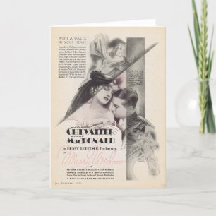 Jeanette MacDonald Merry Widow Filmwerbung 1934 Feiertagskarte