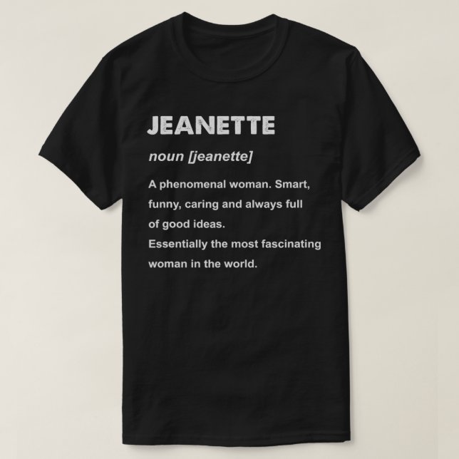 Jeanette Name  T-Shirt (Design vorne)